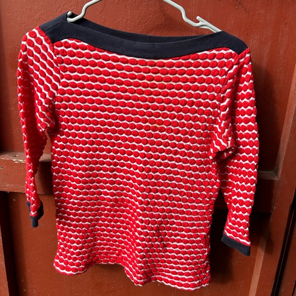 Red, white, dark blue sweater - Picture 1 of 3